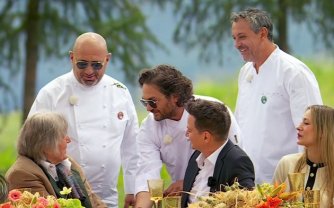 Florin Piersic, apariție rară la televizor, la 90 de ani. Echipele chefilor au gătit pentru el