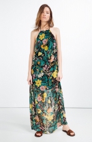 Rochie lungă cu imprimeu Zara