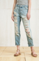 Jeans Bershka girlfriend rupţi