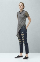 Blugi Mango croi relaxat cropped