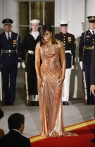 Michelle Obama în Atelier Versace