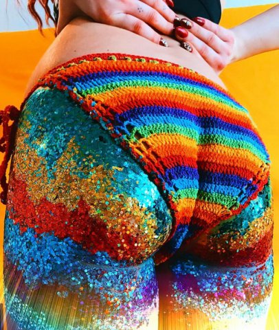 Glitter booty curcubeu