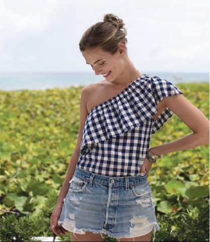 Bluza cu model Gingham