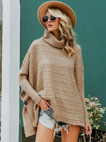 Pulover oversized stil pelerină