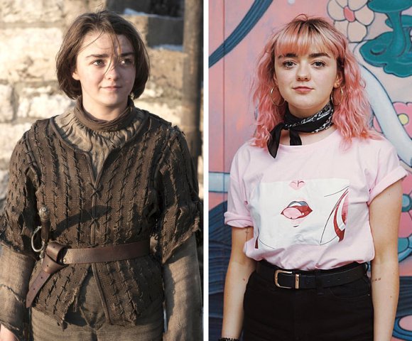 Maisie Williams, de la băiețoasa Arya Stark la fata cu păr roz