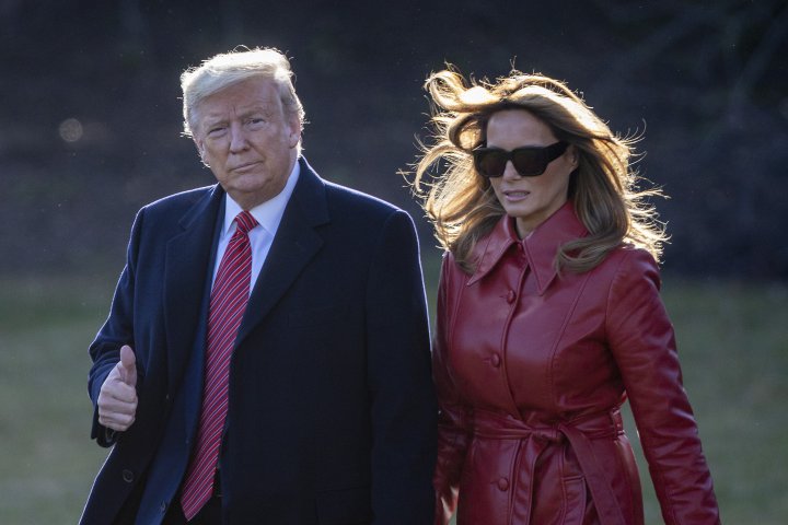 Președintele Donald Trump și prima doamnă Melania Trump