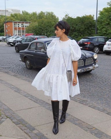 Rochie albă oversized