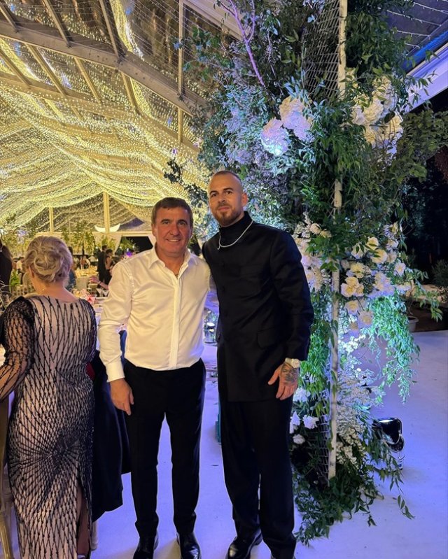 Denis Alibec și-a făcut o poză cu Gică Hagi la nunta lui Ianis Hagi