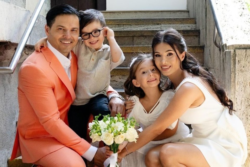 Copiii cei mici ai lui Liviu Vârciu au fost nelipsiți în ziua căsătoriei lui