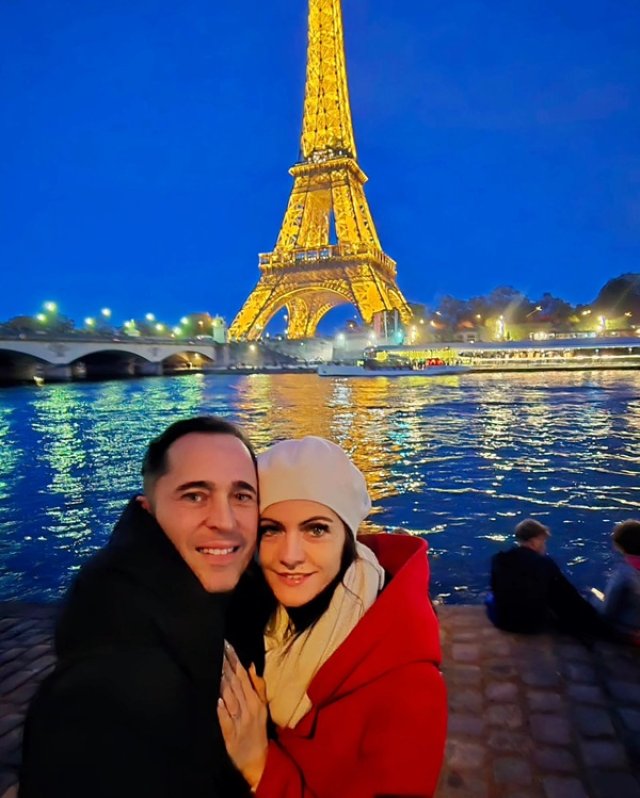Dinu Maxer, gest romantic pentru logodnica lui. Cei doi au plecat la Paris