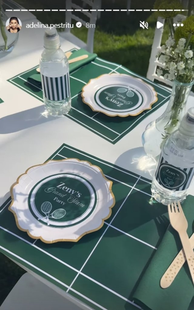 Fiica Adelinei Pestrițu a împlinit 7 ani. Părinții i-au organizat o petrecere memorabilă. Tot decorul a fost inspirat din tenis