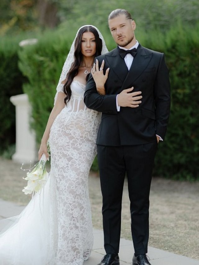 Primele imagini de la nunta Alinei Eremia. Mirele a purtat un costum clasic, elegant