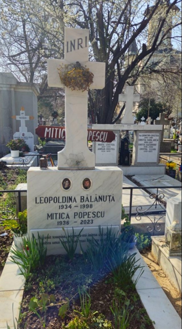 Mitică Popescu și soția, Leopoldina Bălănuță, uniți de iubire și după moarte