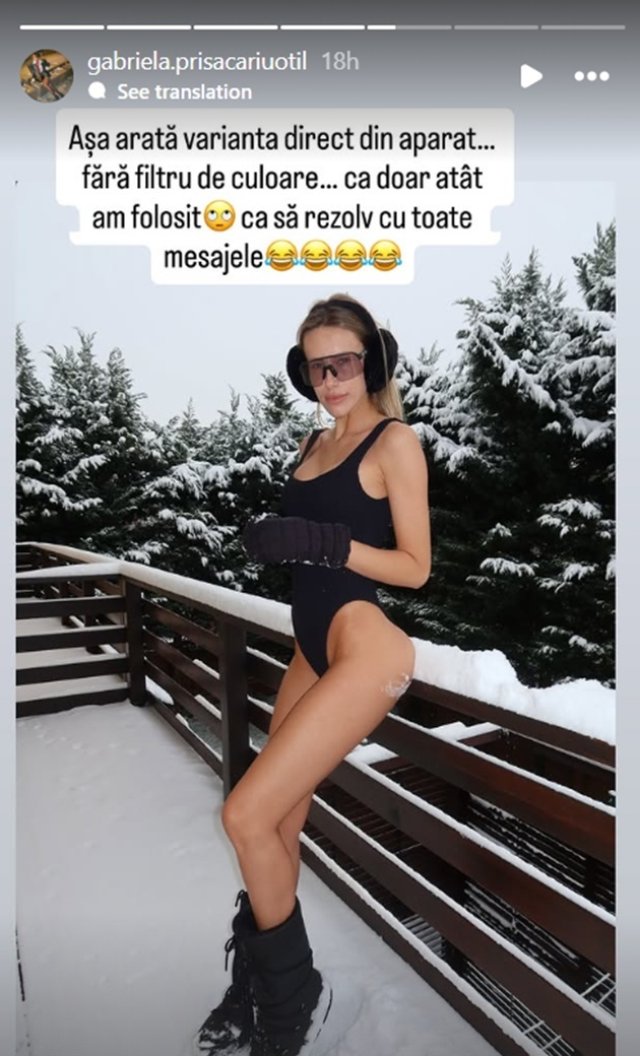 Gabriela Oțil, imagini interzise minorilor în plină iarnă. Ipostazele publicate din vacanța la ski au încins spiritele pe internet. Le-a demonstrat urmăritorilor că nu și-a editat fotografiile