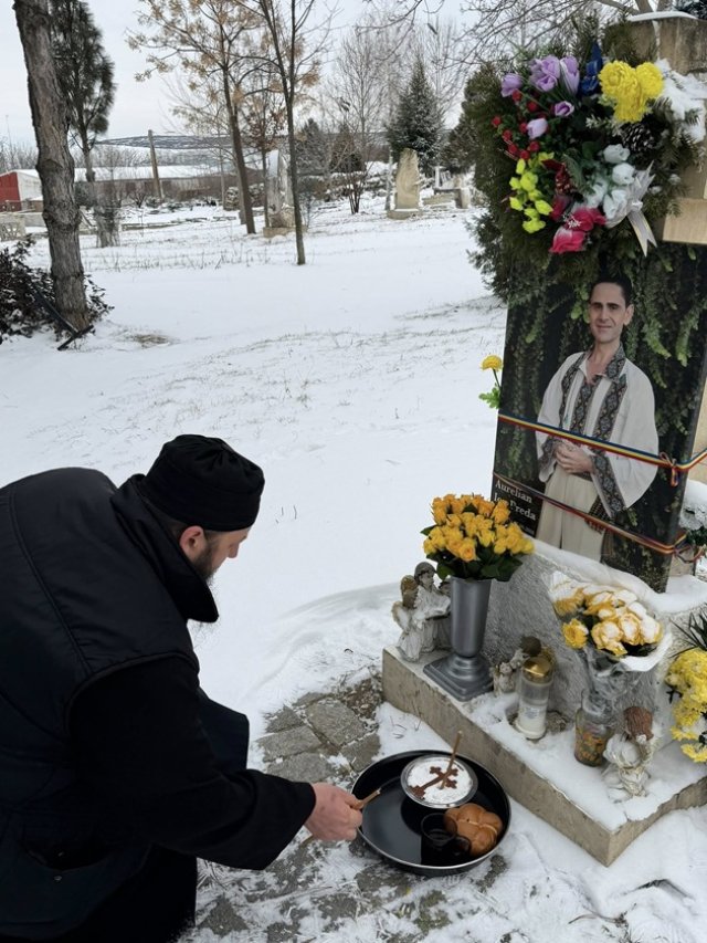 Cum arată mormântul lui Aurelian Preda, la aproape 10 ani de la moartea sa. Fiica lui a mers la locul de veci cu preotul Bandarica pentru a-l pomeni