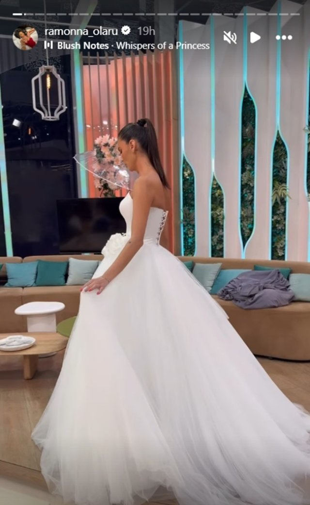 Ramona Olaru se pregătește de nuntă? A îmbrăcat deja rochia de mireasă, din colecția designerului Irina Andronache
