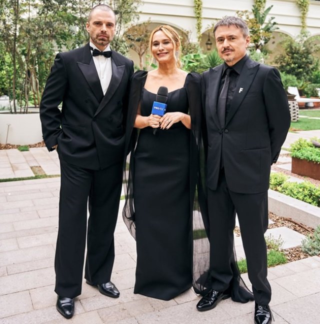Andreea Esca, apariție de cinci stele pe covorul roșu de la Cannes 2026. A apărut la brațul lui Sebastian Stan și al lui Cristian Mungiu. A fost prezentă la premiera filmului „Fjord”