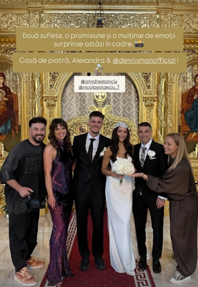 Val de nunți în showbiz! Cine sunt vedetele care s-au căsătorit în același weekend și au surprins fanii. Dennis Man și Alexandra Grigoriță