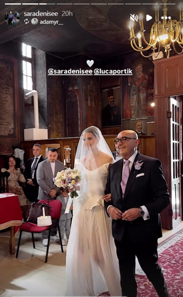 Fiica Adinei Buzatu s-a căsătorit. Sara a strălucit în rochia de mireasă. „Nu am pierdut o fată, am câștigat un băiat”. Tatăl a condus-o la altar