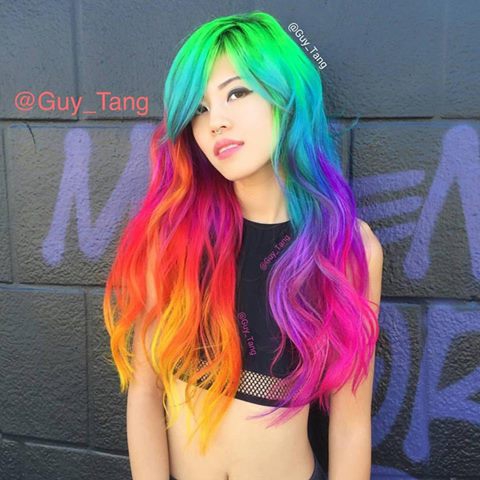 Rainbow hair