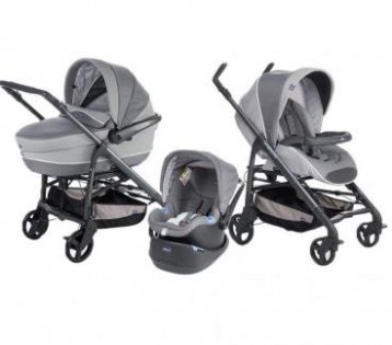 Carucior 3 in 1 Chicco Trio Love Motion, car kit, 0luni+, Elegance