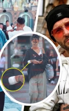 Livia, fosta lui Bordea, s-a întors în căminul conjugal cu branula în mână. Vizibil slăbită, bruneta a așteptat un taxi