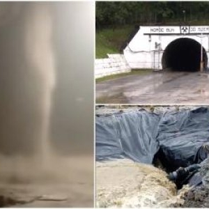 Dezastru la Salina Praid, din cauza inundaţiilor. Debitul pârâului Corund a ajuns la un nivel nemaiîntâlnit în ultimii 30 de ani