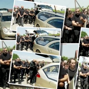 Imagini SFÂȘIETOARE de la înmormântarea Teodorei Marcu. Părinții și soțul, îngenuncheați de durere. Tot satul își ia adio de la ea! VIDEO