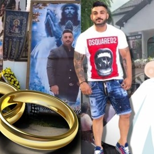Nuntă înainte de înmormântare. Soția i-a pus verigheta pe deget lui Ciprian Pian și s-a căsătorit cu el în timpul priveghiului. A fost chemat și preotul să oficializeze cununia