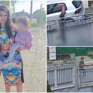 Momentul în care o tânără însărcinată este ucisă cu toporul de iubitul pe care voia să-l părăsească