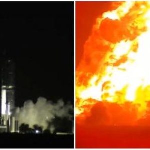 Momentul în care megaracheta Starship explodează în timpul unui test. SpaceX: "O anomalie majoră"