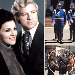 Copiii Irinei Loghin, copleșiți de durere la înmormântarea tatălui lor. Ce detalii au surprins fotografii la ceremonie. Fostul campion olimpic Ion Cernea a fost condus pe ultimul drum de familie și prieteni, cu onoruri militare / FOTO