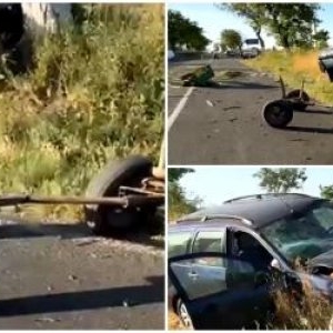 Fetiţă de 11 ani a murit sub ochii mamei. Căruţa în care se aflau a fost lovită de o maşină în Constanţa