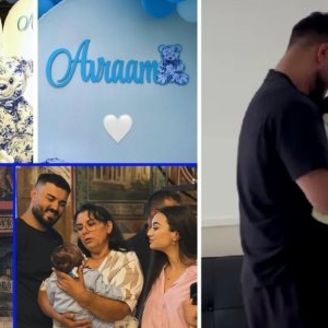 Jador și-a botezat băiețelul! Cine au fost nașii! Manelistul și soția lui și-au dorit enorm ca ei să fie cei care le creștinează băiețelul! Avraam este ADORABIL! GALERIE FOTO!