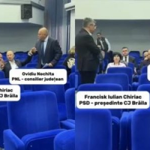 Scandal la CJ Brăila între un membru PSD și un liberal: "Zât să-i spui lui mă-ta, porcule"