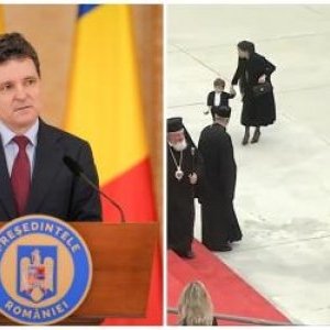 Momentul inedit în care fiul lui Nicușor Dan se îndepărtează de președinte pentru a fotografia Catedrala Națională