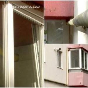 O clujeancă şi-a închis balconul cu tot cu ţeava de gaze a blocului. Are 15 zile pentru a-l demola