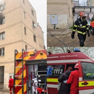 Panică într-un bloc din Botoșani. 24 de persoane au fost evacuate, după ce un incendiu a izbucnit într-o garsonieră 