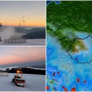 Ninge de Crăciun în București și în sudul țării. Strat de zăpadă de 8 cm