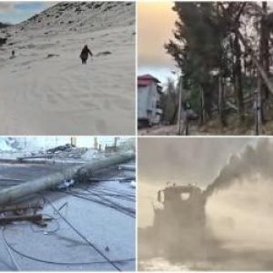 Locul din România lovit de "uraganul de iarnă". Vântul a bătut în rafale puternice de până la 180 km/h