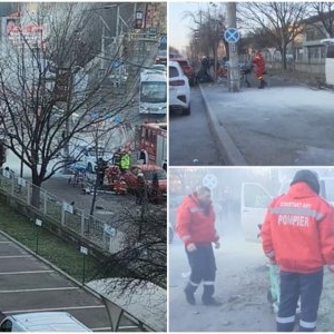 Accident în București. O femeie a fost rănită de o dubă care a intrat pe trotuar 