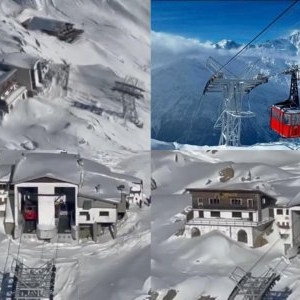 Accident grav la o telecabină din Italia. Doi oameni răniți, iar alți 100 sunt blocați la 2.800 de metri altitudine. Elicopterele pompierilor și ale poliției, folosite pentru evacuare -VIDEO