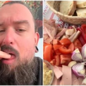 Reacţia unui tiktoker american la micul dejun românesc. Parizer, tobă şi salată de vinete: De asta m-am mutat