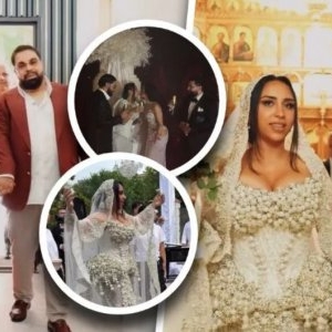 Imagini SPECTACULOASE de la nunta fiului lui Florin Salam. Petrecere împărătească. Mirii au purtat ținute regale. Nici soacra mare, Roxana, nu s-a lăsat mai prejos. Superbă a fost și nașa / GALERIE FOTO