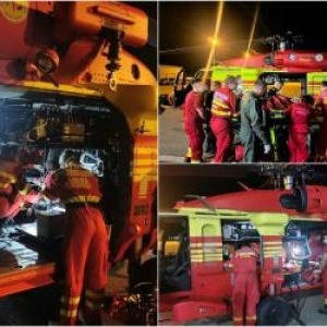 Premieră medicală în România. O pacientă conectată la ECMO, transportată cu un elicopter Black Hawk
