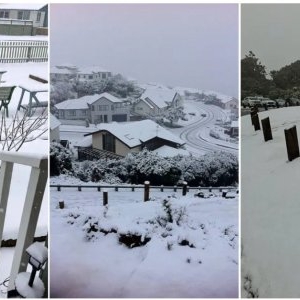 Ninge ca-n povești, la început de august!  Oamenii schiază pe străzi