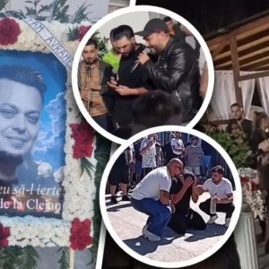 Costeluș de la Clejani, priveghi fastuos cu alai și lăutari. Narcis de la Bărbulești și Costel Biju au făcut dedicații pe bandă rulantă pentru familia îndoliată! VIDEO