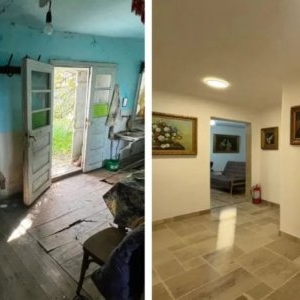 Wooooow! Casă bătrânească dintr-un cătun, transformată într-o locuință modernă, de vis. E de nerecunoscut acum. Oricine se poate caza aici / GALERIE FOTO