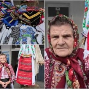 La 87 de ani, coase ii şi le vinde la piaţă. Povestea unei gorjence cu o pensie mică, dar cu o mare pasiune