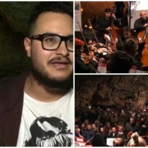 Reacția unui spectator la concertul unic din Peștera Românești: "Este impresionant, o plăcere să-i aud"